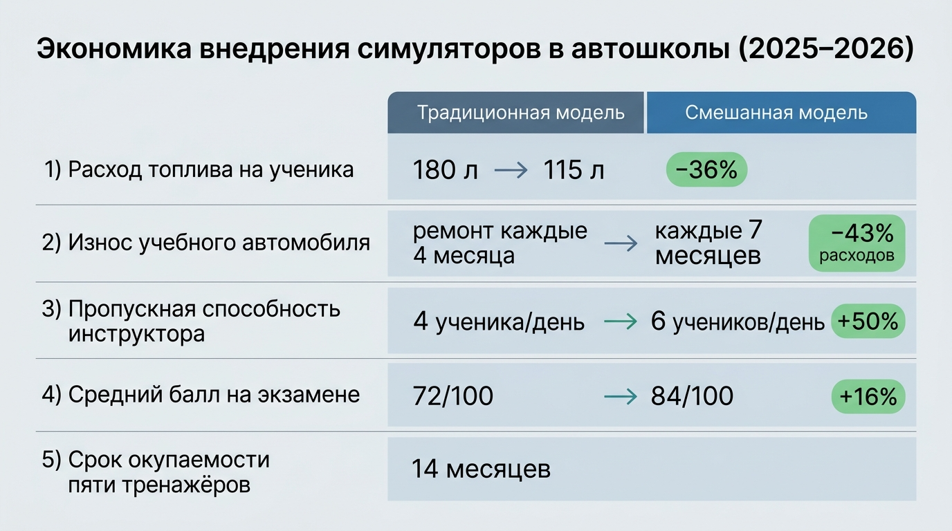 Экономика внедрения симуляторов в автошколы